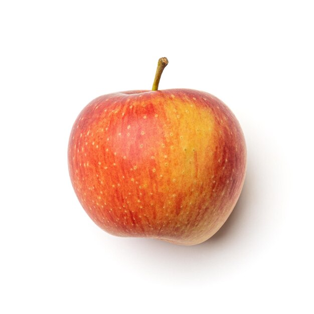 Dojrzałe czerwone jabłko na białym tle