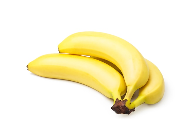 Dojrzały banan na białym tle