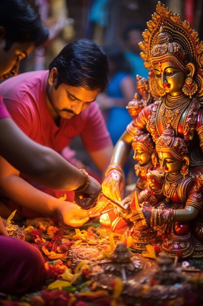 Dokument rzemieślnika tworzącego dekoracje Ram Navami