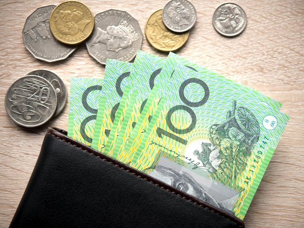 Dolar australijski pieniądze w kieszeni