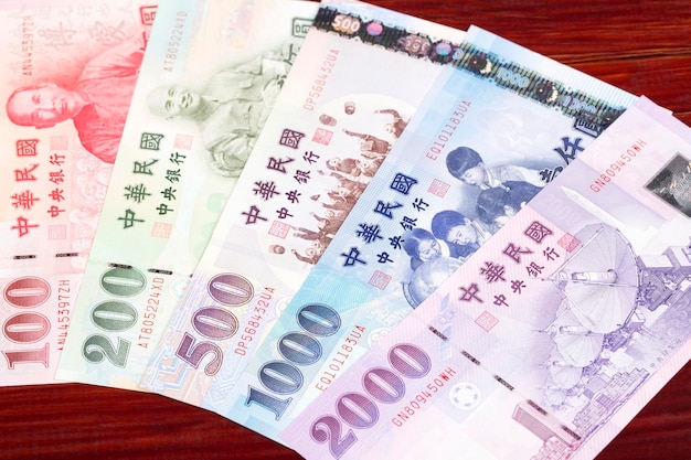 Dolar tajwański na tle biznesowym