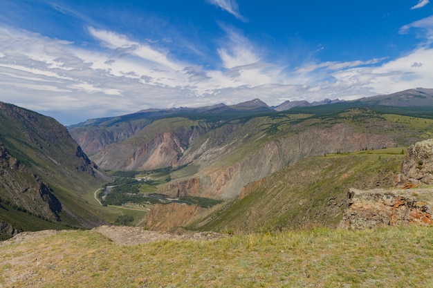 Dolina rzeki, widok z góry