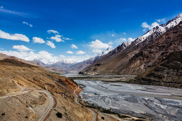 Dolina Spiti I Rzeka W Himalajach