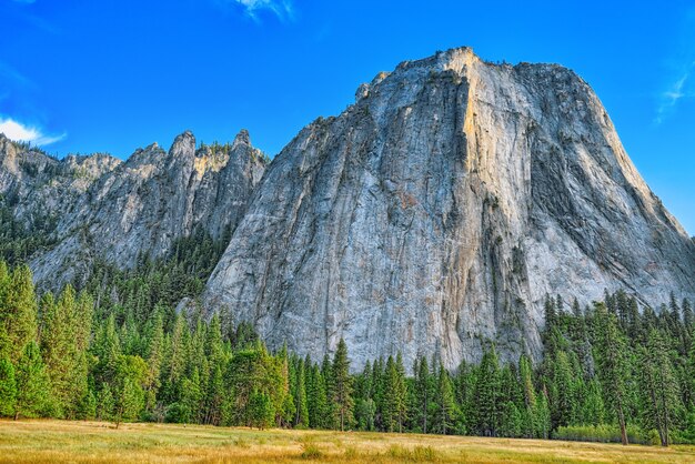 Dolina Yosemite. Wspaniały amerykański park narodowy - Yosemite. Kalifornia. USA.