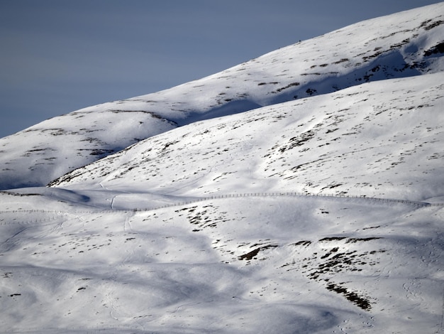 Dolomity zamarznięty szczegół śniegu na górze