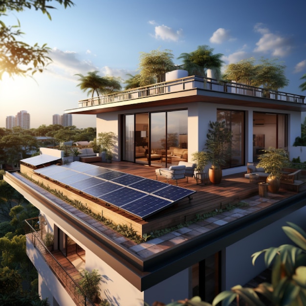 Zdjęcie dom na energię słoneczną