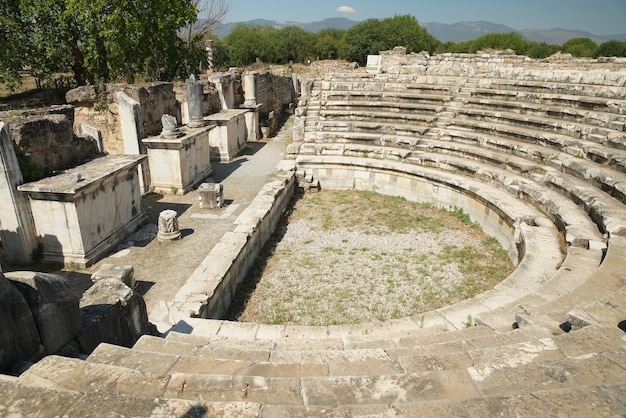 Dom Rady Bouleuterion w starożytnym mieście Aphrodisias w Aydin Turkiye