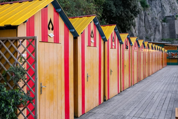 Domki na plaży w Sorrento Neapol Włochy