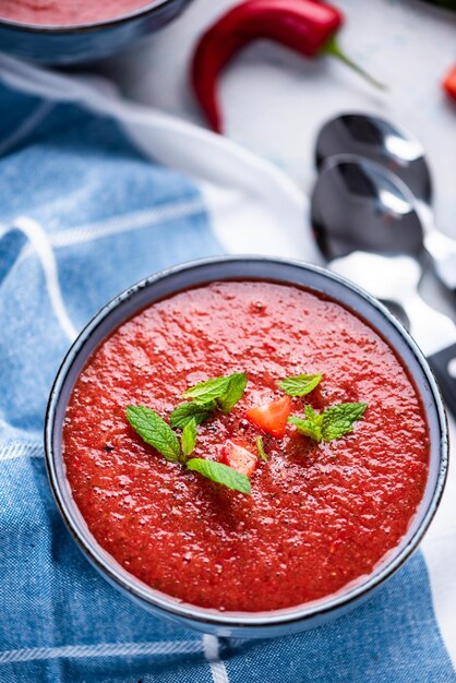 Domowe Gazpacho Truskawkowo-Arbuzowe