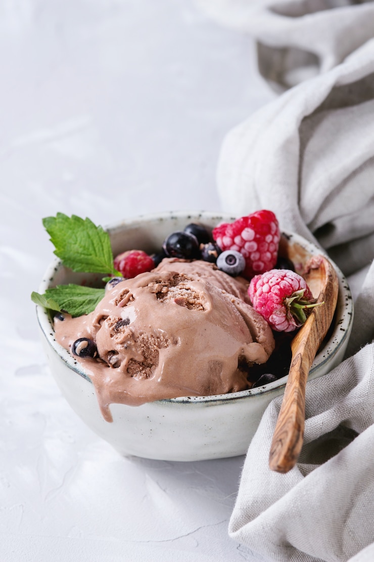 Zdjęcie domowe lody czekoladowe
