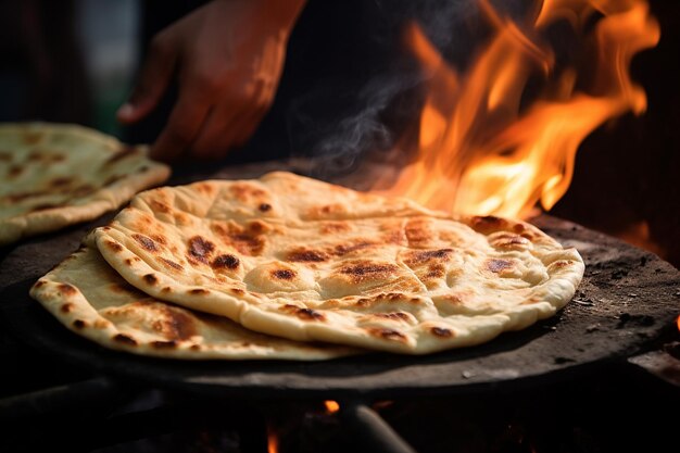 Zdjęcie domowe roti gotowane na grillu