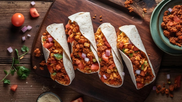 Domowe śniadanie Chorizo Burritos