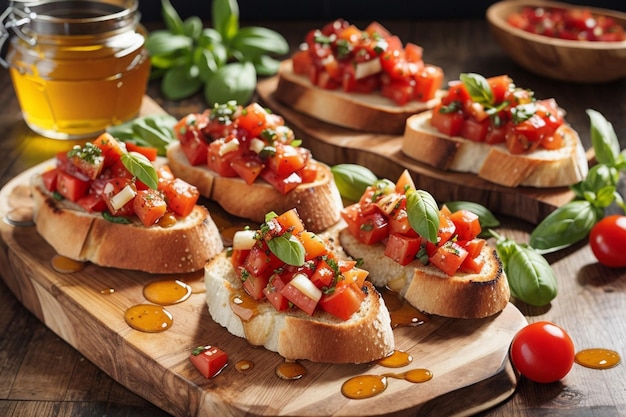 Domowej Bruschetta Z Miodem