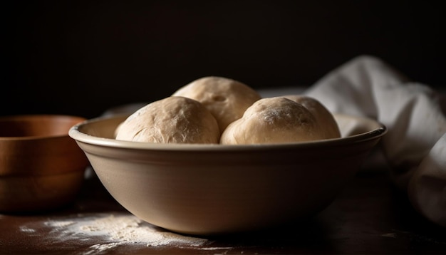 Domowy chleb wypieczony do perfekcji gotowy do spożycia wygenerowany przez AI