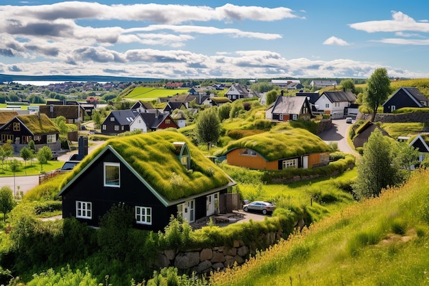 Domy dachowe Nordic Village Nowoczesna ekoarchitektura