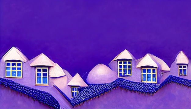 Domy w kolorze fioletowym