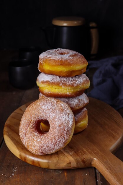 Donat labu lub pączki z dyni lub pączki są wytwarzane z puree z dyni