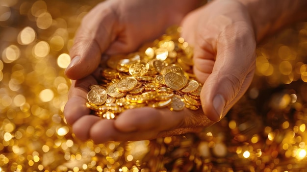 Doradca finansowy omawia z klientem zalety inwestowania w złoto