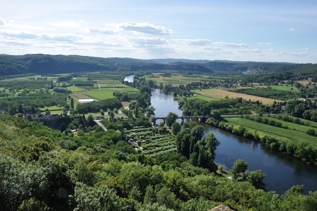 Dordogne Widziana Z Domme W Perigord