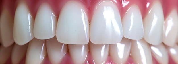 Zdjęcie doskonałe białe zęby i zdrowe dziąsła