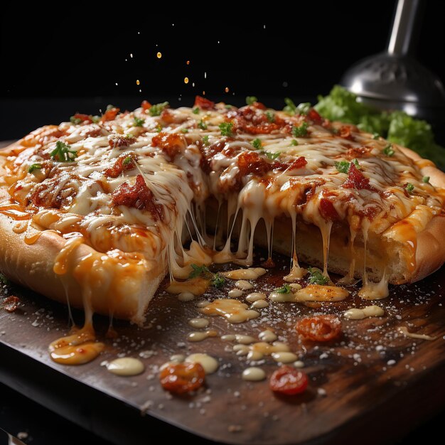 Doskonale pieczona pizza z serem.