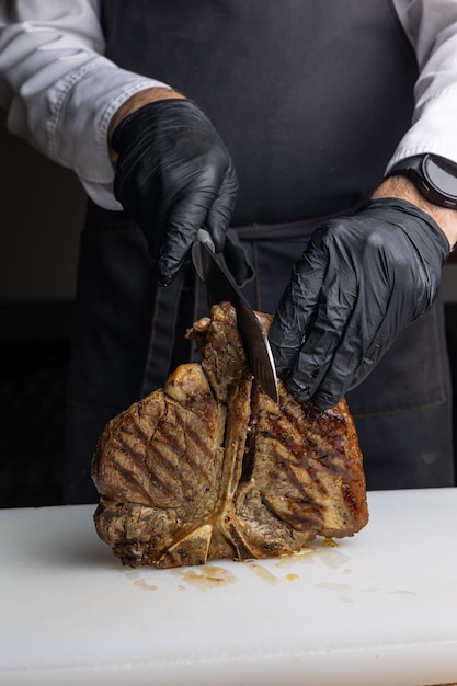 Doskonały grillowany TBone Steak Closeup