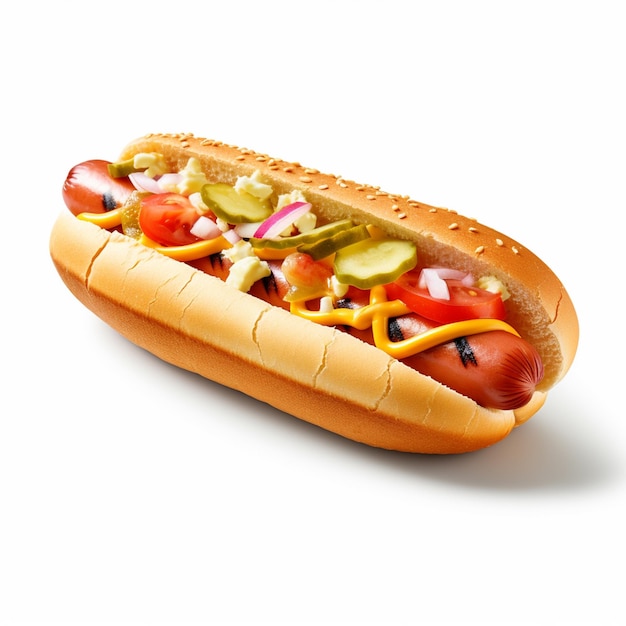 Dostępny przezroczysty PNG Hot dog izolowany na białym