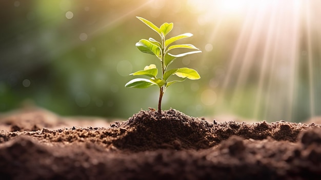 Dotknięcie gleby na polu przed wzrostem nasienia rośliny warzywnej lub rośliny rolniczej ogrodnictwa