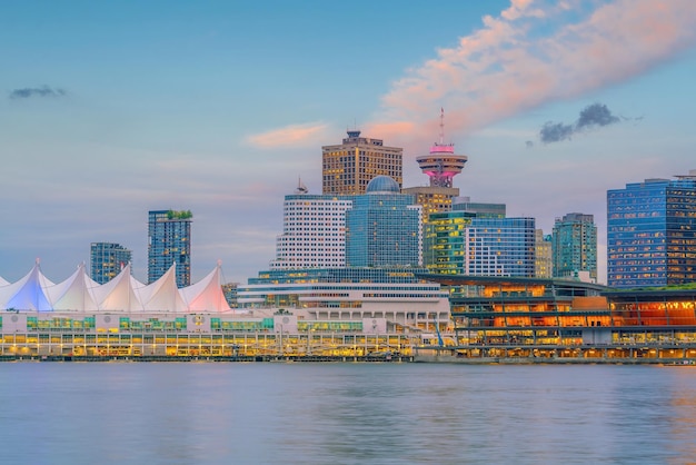 Downtown Vancouver skyline cityscape of British Columba w Kanadzie