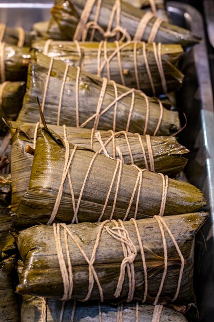 Dragon Boat Festival Nanmen Sprzedawcy rynku zongzi mięso zongzi