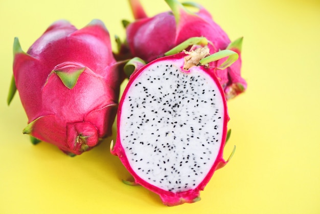 Dragon Fruit Slice / Fresh Pitaya Summer Tropical Fruit