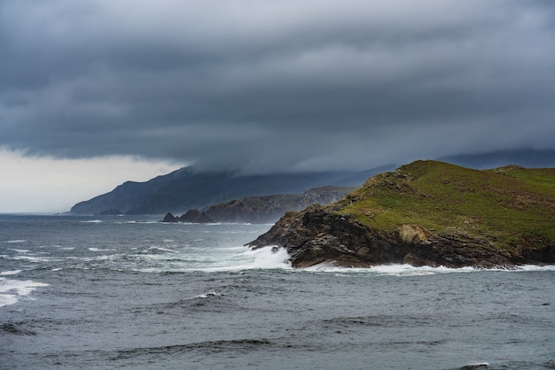 Dramatyczny Krajobraz Zdalna Lokalizacja Na Hiszpańskim Wybrzeżu Oceanu Atlantyckiego Costa Artabra Spain