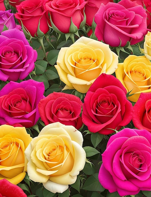 dreamshaper_v7_color_full_rose_flowers Zdjęcie generowane przez Ai