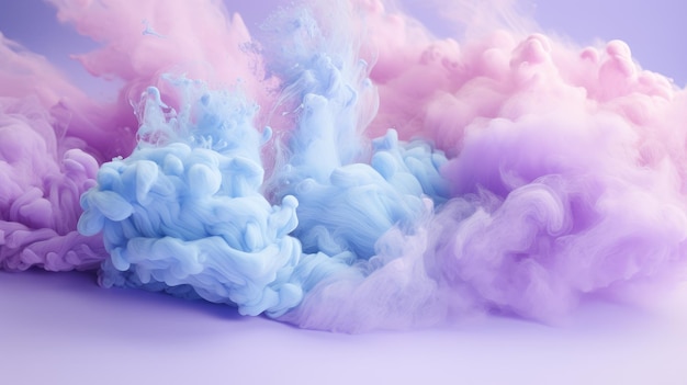 Dreamy Pastel Cloudscape Abstract Symphony in Powdered Pink and Blue Generative AI (Symfonia abstrakcyjna w proszkowanej różowej i niebieskiej sztucznej inteligencji generatywnej)
