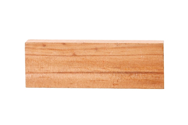 Drewniana deska odizolowywająca na białym tle