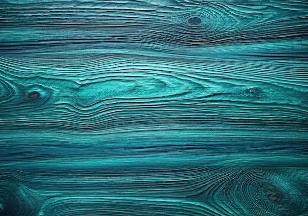 Drewniana deska powierzchnia cyjan kolor tekstury lub tła