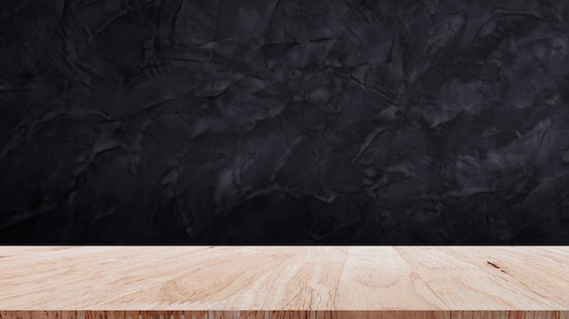 Drewniana podłoga z rocznika grunge tło lub ciemna tekstura ściana tekstura cementu lub kamiennej starej ściany pusta przestrzeń jako układ retro wzór tła