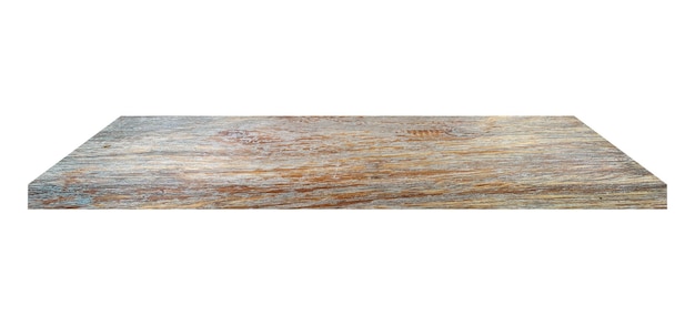 Drewniana półka na na białym tle