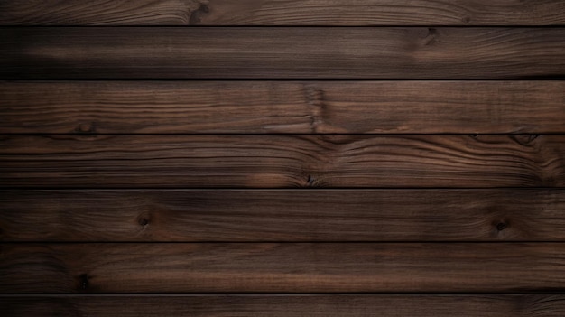Drewniana ściana z ciemnobrązowym tłem i drewnianym tłem z napisem „drewno”