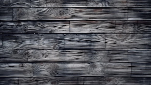 Drewniana ściana z szarym tłem i słowem drewno.