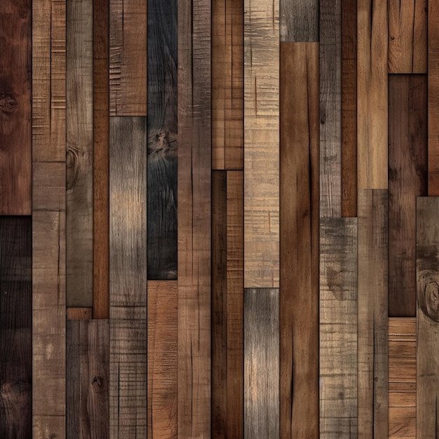 Drewniana tekstura brązowe drewniane tło naturalna tekstura Generative AI