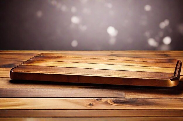 Drewniane deski z błyszczącym tłem Ai wygenerował zdjęcie