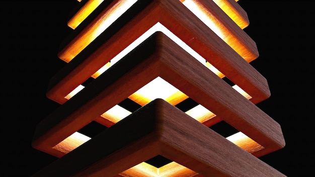 Drewniane deski ze światłem