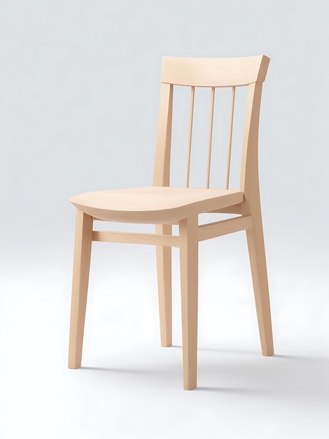 Drewniane krzesło na białym tle