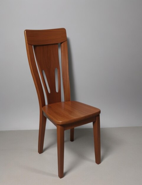 Drewniane krzesło, odizolowany obiekt meblowy