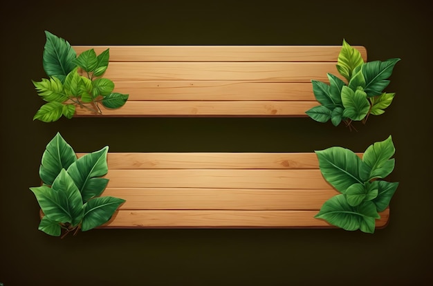 Drewniany kierunek rośliny pusta tablica vintage pusta tablica reklamowa w dżungli 4