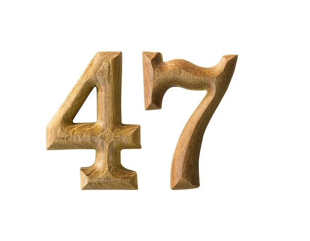 Drewniany numer 47