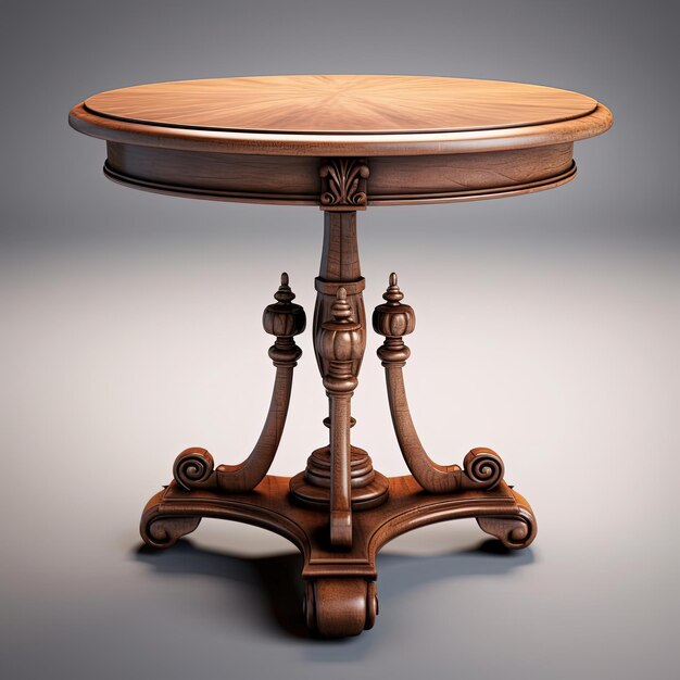 drewniany stół w stylu realistycznym