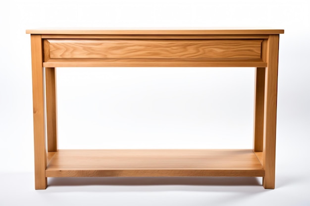 drewniany stół z półką na górze