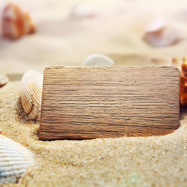 Drewniany talerz plażowy, aby dać im znać, że jesteś na wakacjach